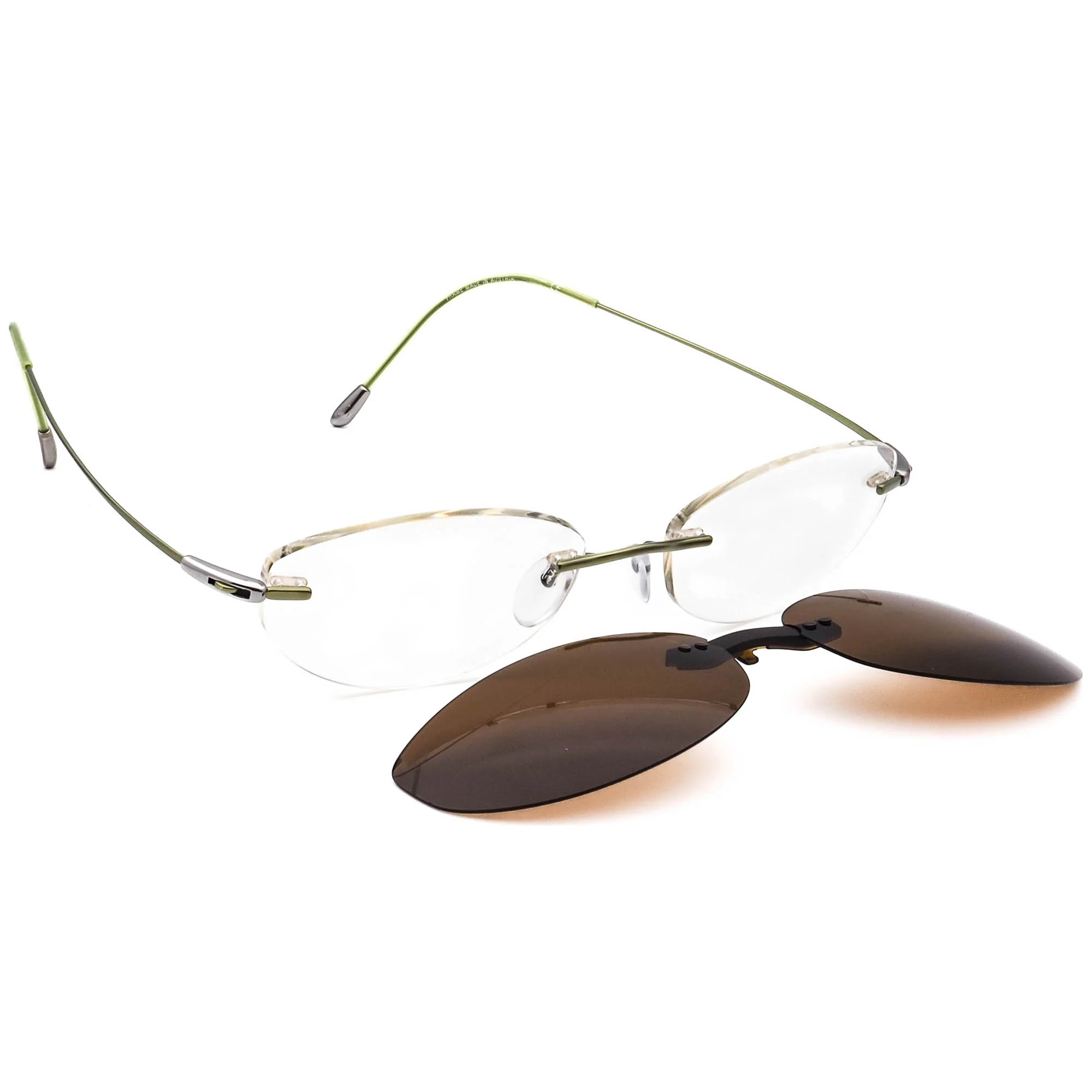Silhouette 7554 40 6058 Titan with Sunglasses Clip- On   52□19 145